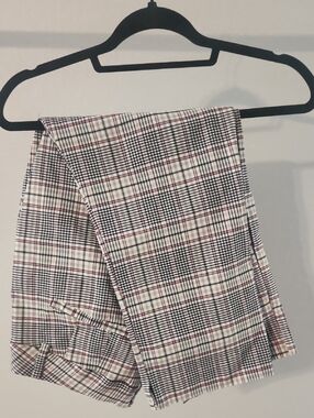 Plaid Lane Bryant Crop Pants Black, White & Pink 16 NWOT